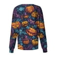 thumbnail image 3 of WTOBBY Halloween Themed Women's Dry Nurse Top Casual Long Sleeve Single Breasted Button Down Shirt - Ideal for Costume Parties and Professional Medical Workwear Attire,Dark Blue 3XL, 3 of 4