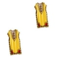 thumbnail image 2 of maskred Mode Femmes Plage Vacances Robe Boho Ethnique Élégante Robe en Vrac Jaune 2Set, 2 of 6