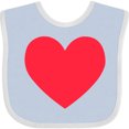 thumbnail image 3 of Inktastic Valentine's Day Red Heart Boys or Girls Baby Bib, 3 of 4