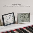 thumbnail image 4 of Modern Digital Wall Clock Battery Powered Quiet Alarm Clock Digital Display, 4 of 17