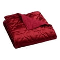 thumbnail image 4 of Levtex Home - Birch Hill Caserta Red - Throw - Red - Crushed Velvet - Arabesque Medallion - Quilted Throw (50x60in.) - Polyester, 4 of 6