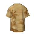 thumbnail image 7 of Picia Retro Palm Tree Men's Linen Shirts Short Sleeve Cuban Beach Shirts Casual Shirts Button Down Shirt for Men Beach Summer Wedding Shirt-XX-Large, 7 of 7