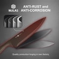 thumbnail image 4 of NULAS  8-Piece Kitchen Knife Set with Block for Chef, Stainless Steel Sharp Knives, Anti-Rust, Ergonomic Handle - Black, 4 of 8