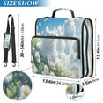 thumbnail image 3 of YAZAOO Zipper Binder trapper keeper Documents Organized Design White Cat in Daisy Field Printed, 3 of 8