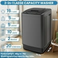 thumbnail image 4 of Qhomic Full Automatic Washing Machine, 20lbs Portable Washer Machine with 10 Programs & 8 Water Levels, Stainless Steel Drum Built-in Pump Drain, 4 of 7