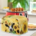 thumbnail image 4 of ZUXONGSY Sunflower Cow Toaster Cover 4 Slice Appliance Dust-Proof Cover Wide Slot for Kitchen Small Appliance Dust Cover and Fingerprint Protection Women Gift Kitchen Decor, 4 of 7