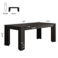 thumbnail image 2 of 63" Modern Executive Computer Desk, Wide Home Office Workstation with Sturdy Metal Legs, Large Writing Table for Study, Workspace or Meeting Area, 2 of 8
