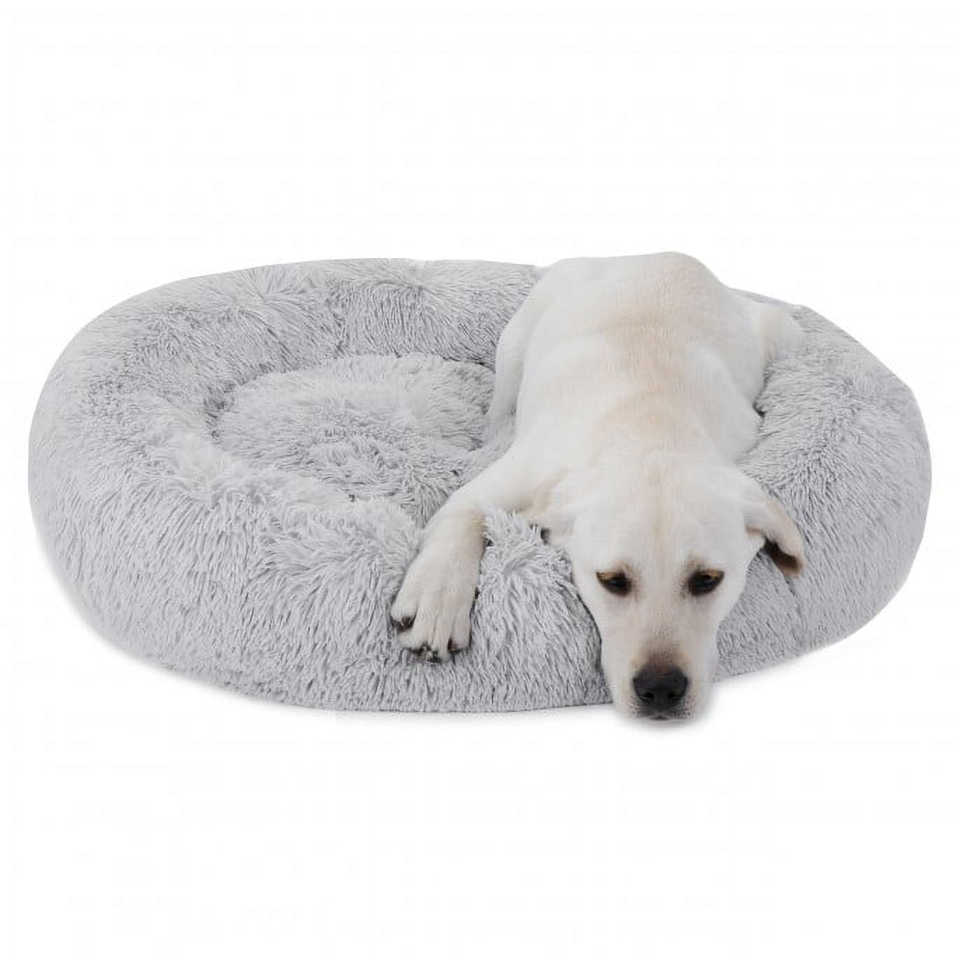 ZENY 30" Calming Ultra Soft Shag Faux Fur Dog Bed for Medium Small Dogs and Cats