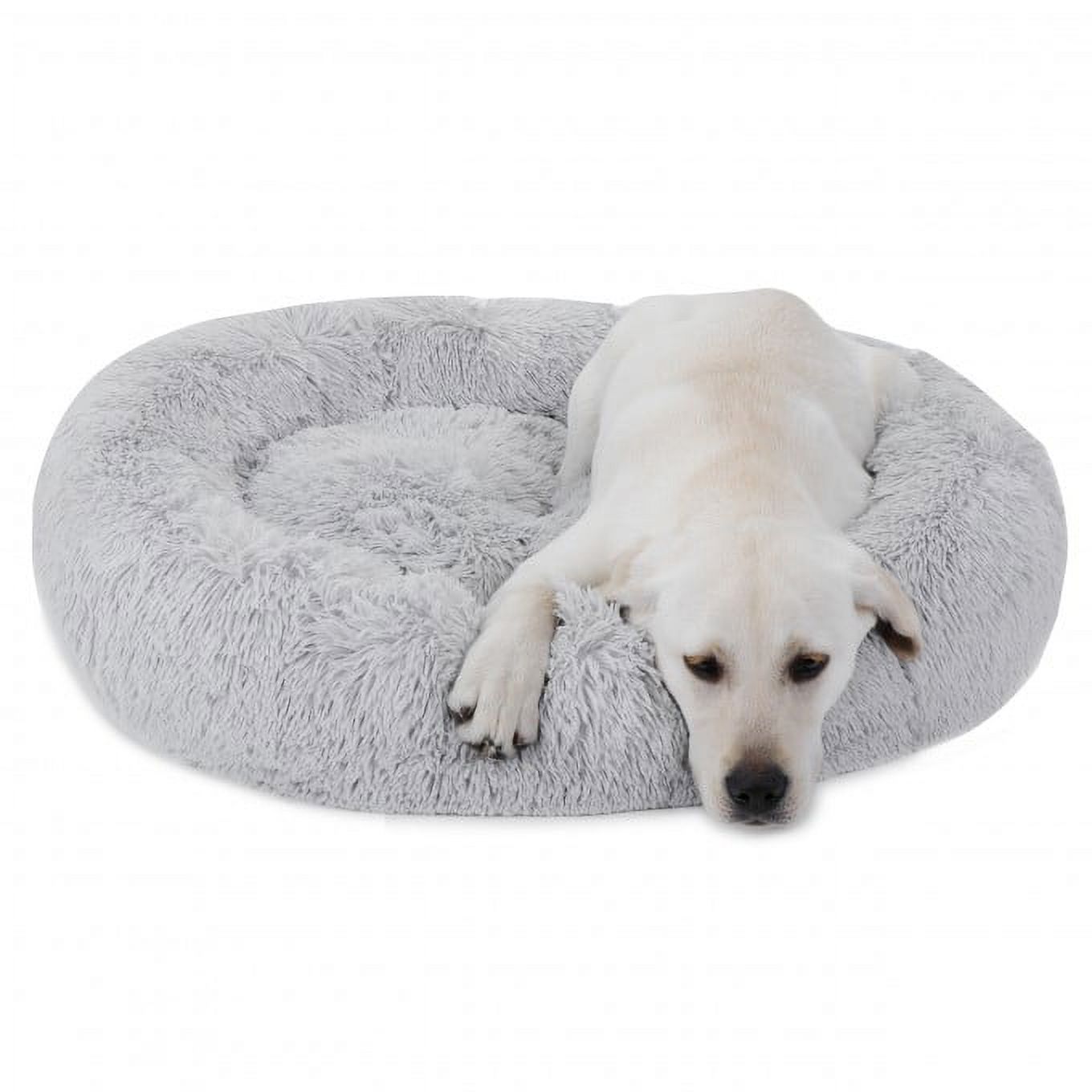 ZENY 30" Calming Ultra Soft Shag Faux Fur Dog Bed for Medium Small Dogs and Cats - image 2 of 7