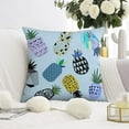 thumbnail image 4 of Pineapple Summer Blue Throw Pillow Covers 18x18 Set 1 Funny Farmhouse Boho Modern Decor Cute Print Pineapple Fruit Pillows Accents Outdoor Sofa Couch Cases Cushion Home Decorations, 4 of 5