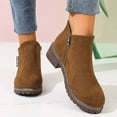thumbnail image 7 of Tawop Womans Boots Comfort Ankle Boots Low Heel Short Boots for Women Slip Resistant Shoes Suede Fashion Side Zipper, 7 of 7