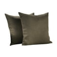 thumbnail image 5 of 3S Brother's Solid Cushion Cover Super Soft & Cozy Home Décor Throw Pillow Case for Chair Couch Bedroom & Livingroom Décor Pillowcase with Invisible Zipper Set of 2 Pieces - Mink 24"x24" Each, 5 of 8
