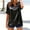 Black, variant on Tsesme Satin Short Sleeve T-Shirt for Women V-Neck Pullover Button Tops Summer Comfy Cool Tees