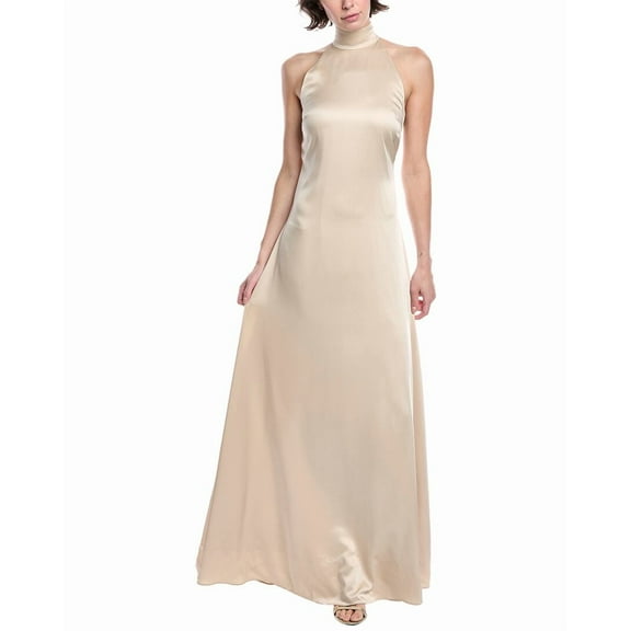 Toccin womens Jocelyn Tie-Front Maxi Dress, l, Gold