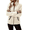White, variant on Mengpipi Women's Solid Color Fluffy Fleece Coat Casual Lapel Collar Full Zip Jacket S-2XL
