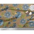 thumbnail image 3 of Soimoi Cotton Jersey Fabric Leaves & Floral Artistic Print Fabric by the Yard 58 Inch Wide, 3 of 3