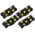 thumbnail image 5 of Viveous 2 Pairs Cleats Silicone Grips Snow Traction Shoe Boot Cleats Heavy Duty Trail Spikes for Hiking Fishing Walking Mountaineering Yellow Black, 5 of 10