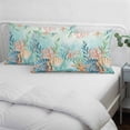 thumbnail image 4 of Ocean Starfish Seaweed Throw Pillow Covers, Summer Coastal Beach Shell Coral Teal Soft Breathable Pillow Cases with Invisible Zipper, Small Pillowcases for Couch Bed Sofa Chair 16x24 Inches, 4 of 9