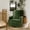 Forest Green Velvet with Light Wood Base, variant on Namesake Crewe Recliner and Swivel Glider