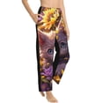 thumbnail image 2 of Uemuo Sunshine Cute Cat Sunflower Pattern Women's Wide Leg Palazzo Lounge Pants with Pockets Light Weight Loose Comfy Casual Pajama Pants-XX-Large, 2 of 9