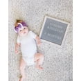thumbnail image 5 of Pearhead 10" x 10" Letterboard, Rustic Nursery, Message Board, Milestone or Baby Announcement Sign, Light Gray, 5 of 7
