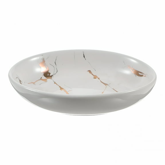 ACDANC Ceramic Bar Soap Tray with Marbling Design Soap Holder for Vanity Countertop Sink