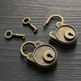 thumbnail image 2 of Retro Padlock Old-Fashioned Lock Notebook Luggage Antique Padlock with Key Suitcase Lock Decorative Lock, 2 of 10