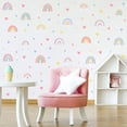 thumbnail image 3 of Etiqueta de la pared del arco iris Decoración de la pared Etiqueta Círculo Luna Estrellas Etiqueta de la pared Estrellas Peel and Stick Niñas Habitación Pared Calcomanía Decoración del techo, 3 of 5