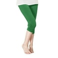 thumbnail image 2 of lcziwo Girls Leggings Trendy Ruched Short Yoga Dance Pants Toddler Casual School High Waisted Tight Capri Pant Green 12 Years, 2 of 7