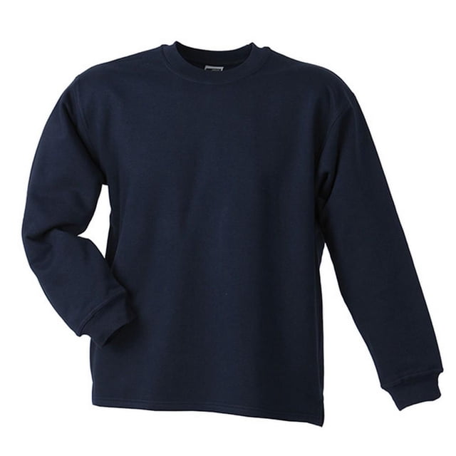 James and Nicholson - Sudadera unisex con cinturilla abierta para hombre mujer (Azul marino)