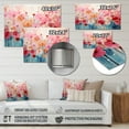 thumbnail image 4 of Designart "Pink Ephemeral quintessence" Abstract Collages Metal Art Living Room, 4 of 5