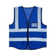 thumbnail image 2 of Handshe Men's Reflective Safety Vest with Zipper Pockets, Breathable Mesh, High-Visibility for Construction, Traffic Control and Night Work, 2 of 5