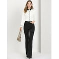 thumbnail image 3 of INSPIRE CHIC Women's Button Down Shirt Long Sleeve Work Peter Pan Collar Blouse Top, 3 of 6