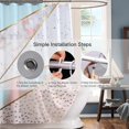 thumbnail image 5 of Extra Long Shower Curtain 72x84inch Length,Pink and White Marble Bathroom Shower Curtains Set with Hooks,Luxury Abstract Geometry Waterproof Fabric Bath Curtain, 5 of 6