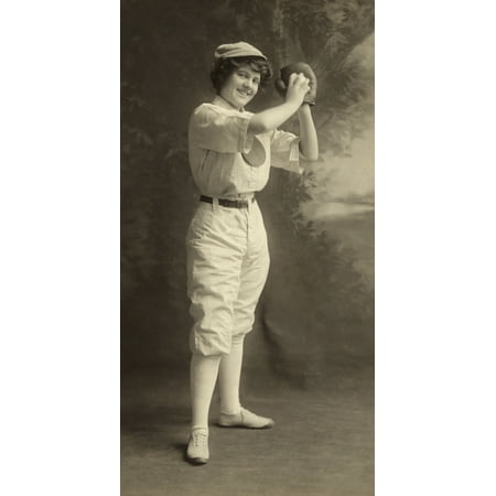 Female Baseball Player 1913 Poster Print by Science