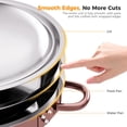thumbnail image 5 of CAMMOO 6QT Chafing Dish Buffet Set, 18/8 Stainless Steel Rose Gold Food Warmers for Catering, Parties and Weddings, 4 Pack, 5 of 8