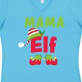 thumbnail image 4 of Inktastic Christmas Mama Elf Women's V-Neck T-Shirt, 4 of 5