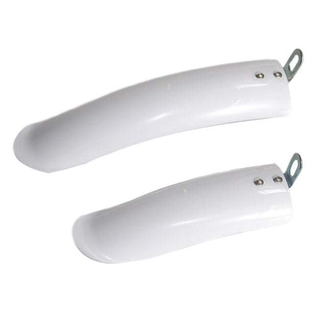 S SERENABLE 2x Folding Bike Mudguard Mud Guard Front Rear for Electric White White 14inch