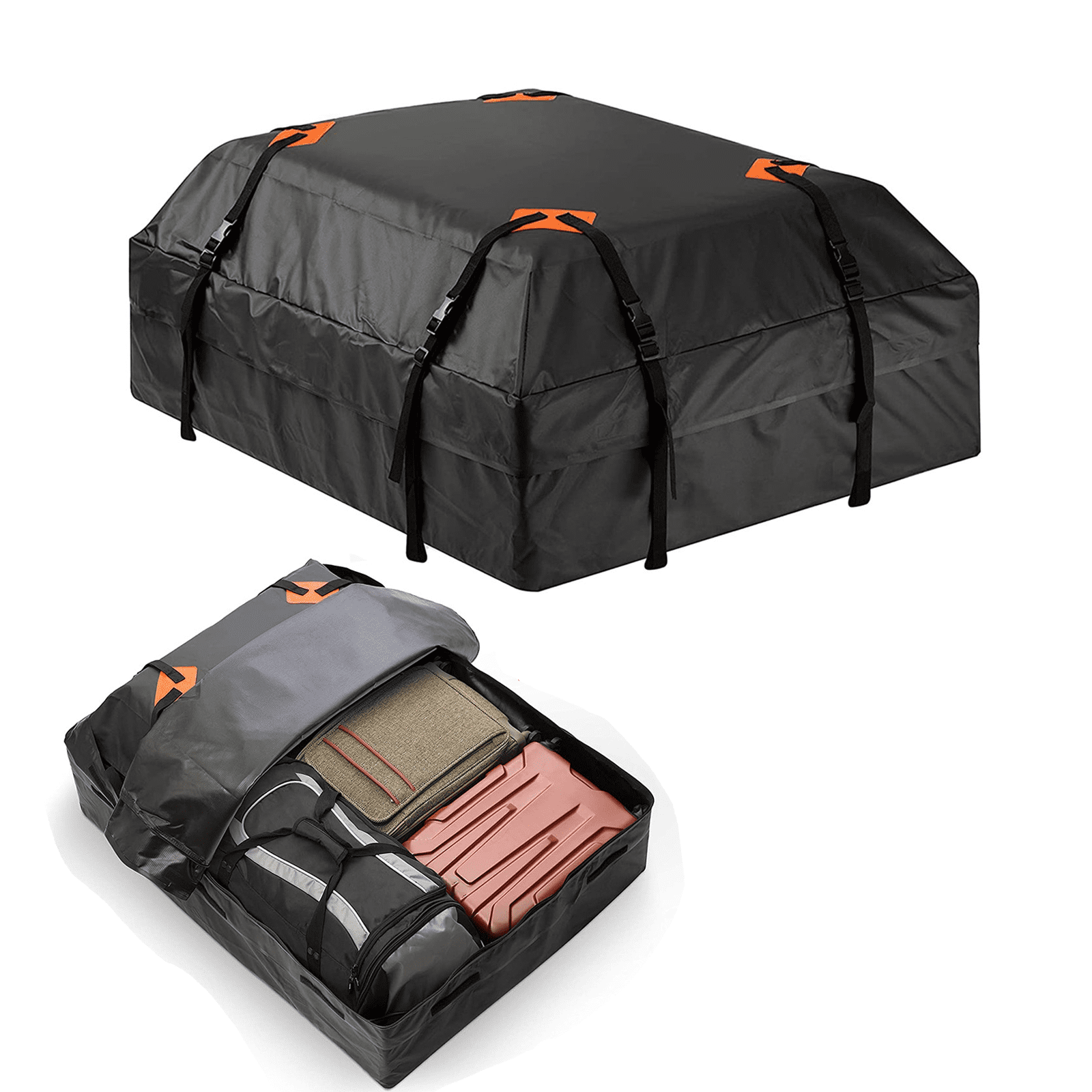 Tripumer Car Roof Bag Waterproof Rooftop Cargo Carrier Bag 600D Durable