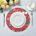 thumbnail image 5 of 15.4inch Round Placemats, DIY Printing Design, Suitable for Kitchen, Table Party Decoration Christmas Tree and Gifts, 5 of 7