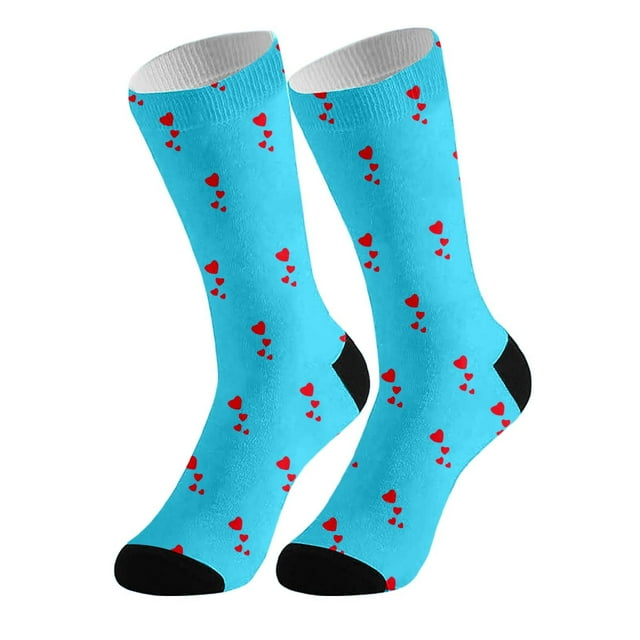 TINZ DIY Custom Socks With Picture Funny Print Photo Socks Customized Novelty Sock For Men Women Socks Women Training Small Socks for Women plus Size Compression Socks Wide Calf