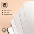 thumbnail image 4 of Lightwish Watercolor Journal, 100% Cotton Cold Pressed 140lb/300gsm 4.72 x 4.72'' 20 Sheets Acid Free Watercolor Paper, Preimum Leather Cover Watercolor Sketchbook, 4 of 9