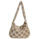thumbnail image 1 of Bolso Hobo Suave Bandolera Mullido Mujer Versátil Checke para Viajes Compras Rojo, 1 of 9