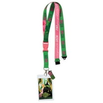 Wicked Brakeaway Lanyard Elphaba Glinda Badge ID Holder With 1 1/2" Rubber Charm