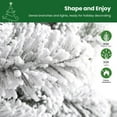 thumbnail image 4 of SHareconn 6ft Prelit Snow Flocked Artificial Holiday Christmas Tree with Remote (2025 Upgraded), 330 Pre-Lit Multi-Color RGB Lights, Full Snow Branch Tips for Home, Office, Xmas Decoration, 6 FT, 4 of 7