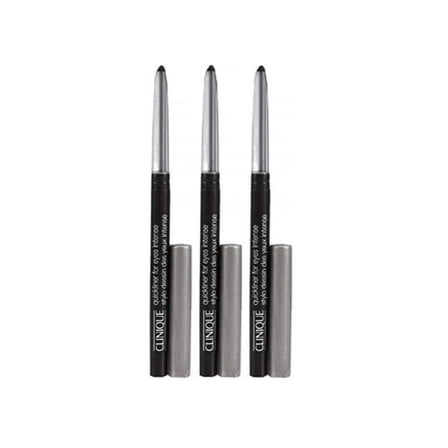 3-pack Clinique Quickliner For Eyes Intense Eyeliner, 01 Intense Black, travel size x 3