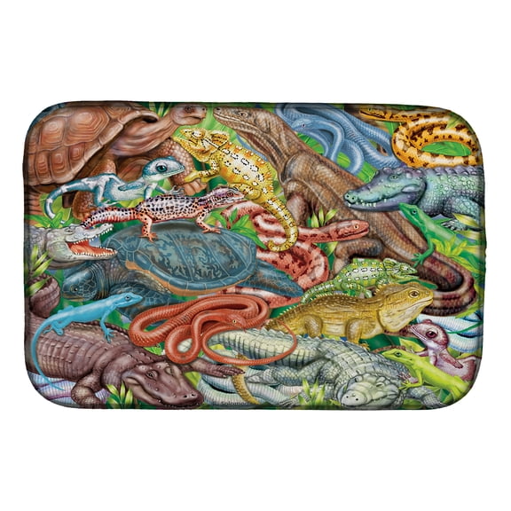 Scales and Tails, Snakes, Turtle, Reptiles Dish Drying Mat