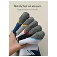 thumbnail image 3 of Thickened Towel Bottom Sports Sweat Absorption, Deodorization And Anti-pilling Autumn And Winter Color Matching Luo Mouth Thick Rubber Band Men's Socks 2 Pairs, 3 of 9