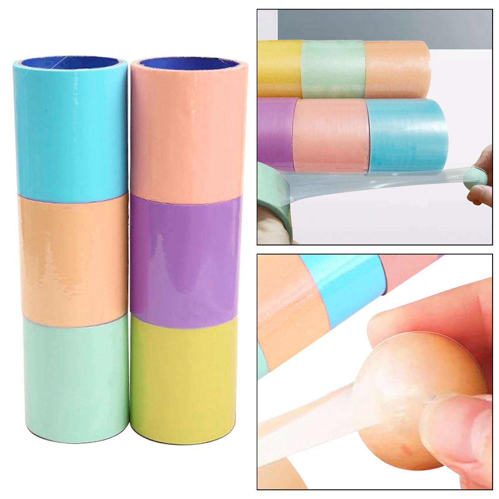 6Pcs Sticky Ball Tape Pearlescent Color DIY Tape Sticky Ball for Boys Girls