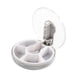 thumbnail image 5 of Injueey Pill Splitter Box ABS PC Reutilizable Acero inoxidable Slicer Almacenamiento Tablet Divider Oficina Negocios Viaje Organizador Accesorios Gris gris 2piezas Injueey CBP192193, 5 of 6